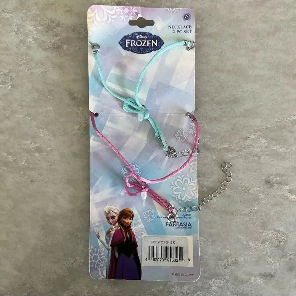 Disney Frozen Anna and Elsa necklace set best friends set BFF gift NWT